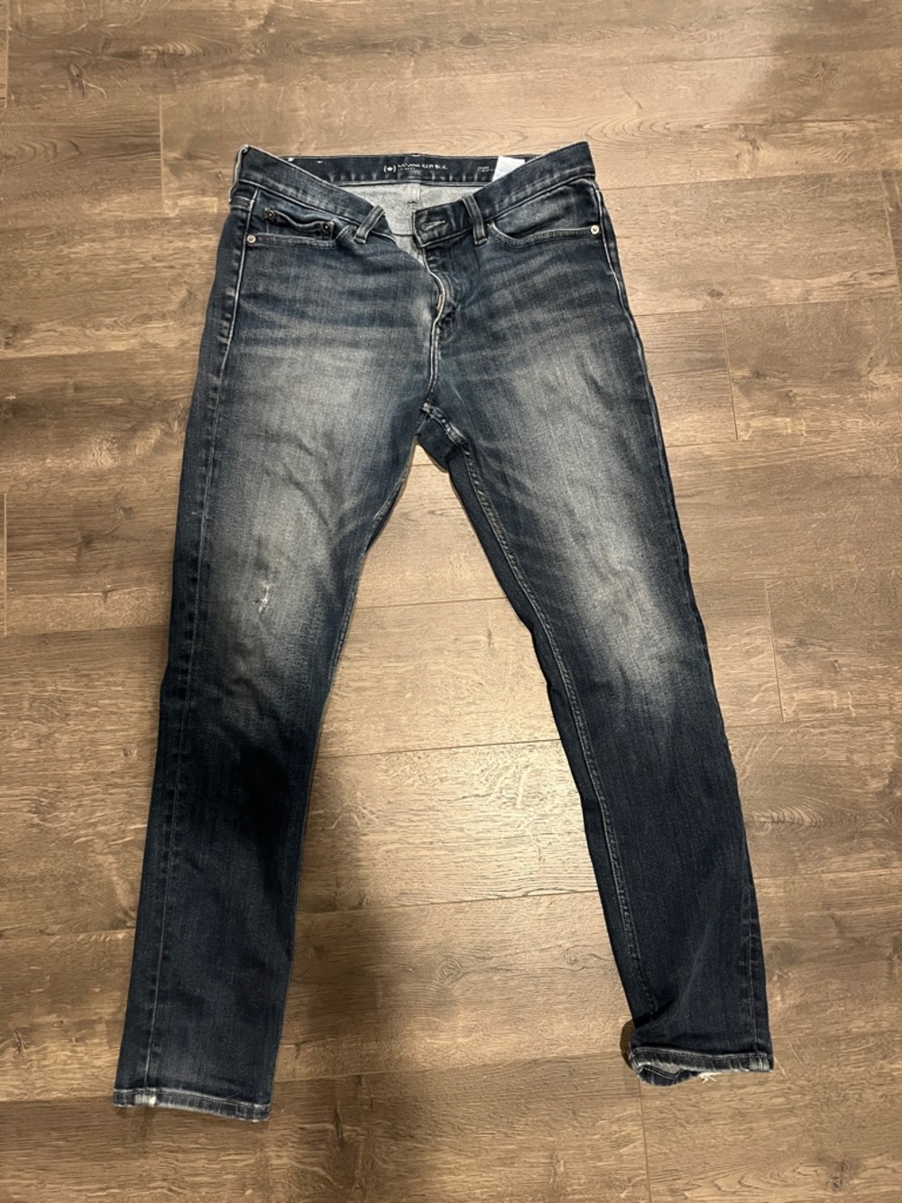 Banana Republic Men's Faded Dark Blue Skinny Jeans